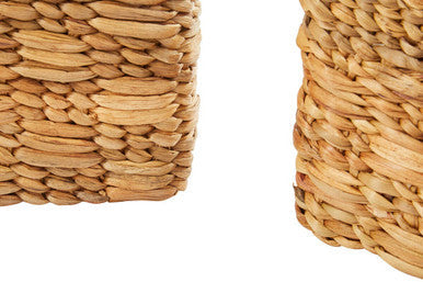Orsina Lidi Set of 3 Natural Water Hyacinth Woven Storage Baskets