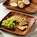 Orsina Kora Acacia Wood Serving Platter – Curved Square Cheese Board