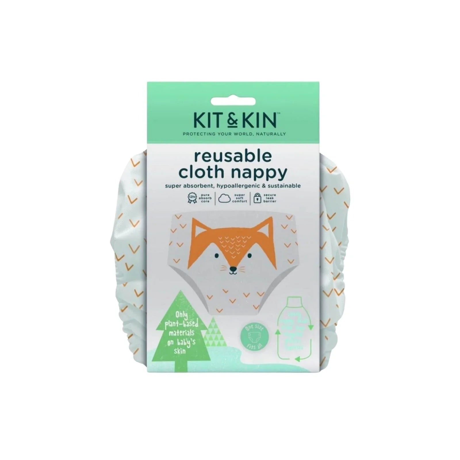 Kit & Kin Reusable Nappy - Fox