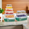 Orsina Herrela 5-Piece Square Food Containers with Airtight Lids