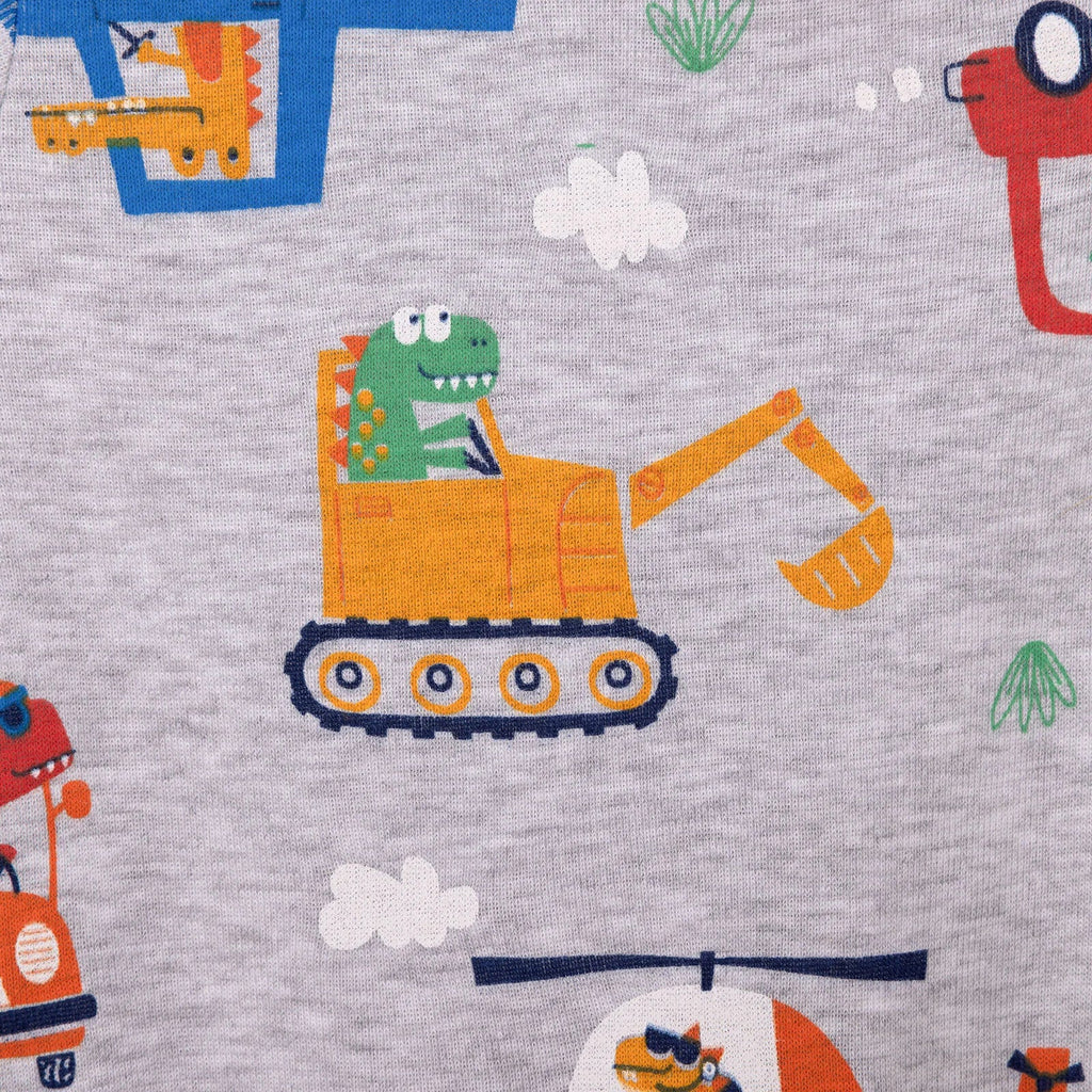 HelloBaby Baby Boy Short Sleeve Body - Grey Melange