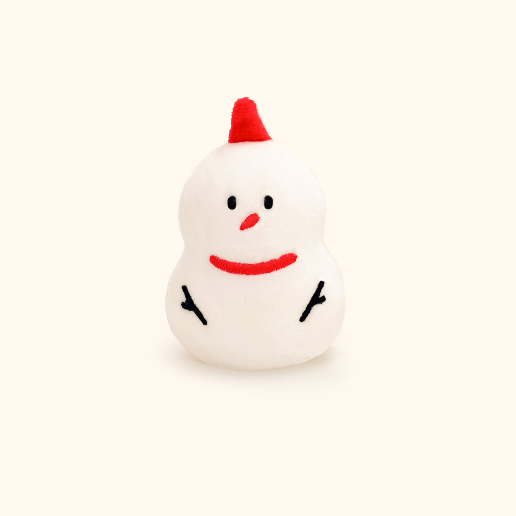 LuLuFun Studio Snowman Plush Charm – Soft White Bag Accessory Keychain