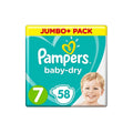 Pampers Baby Dry Size 7 Jumbo Pack - 58 nappies