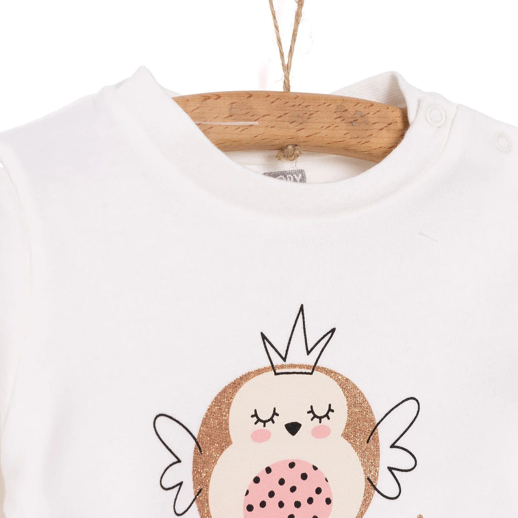 HelloBaby Baby Girl Long Sleeve T-shirt - Ecru