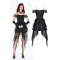Dark in Love Morgana Gothic Off-Shoulder Lace High-Low Dress