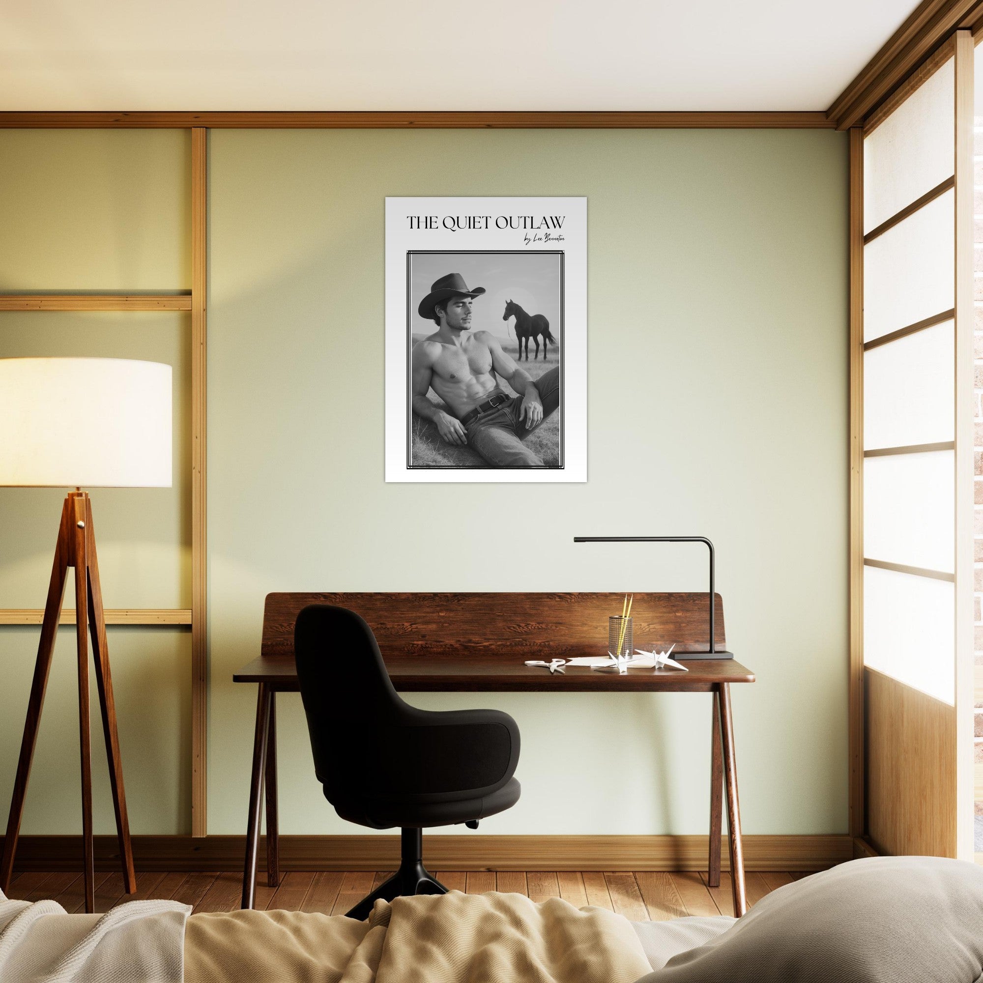 The Quiet Outlaw. Retro Cowboy Poster | 80s Western Wall Art for Home Decor