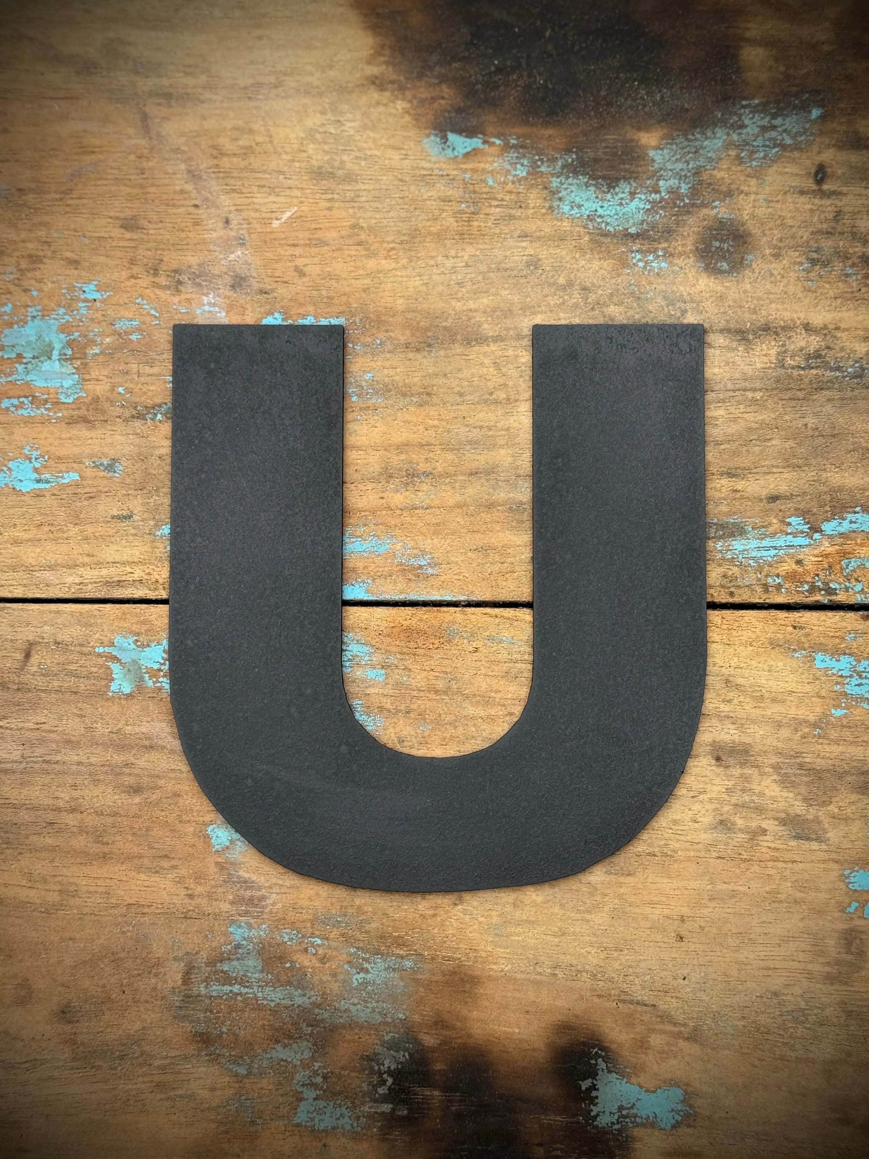 Rustic Black Metal Letters – Industrial Steel Wall Decor by Rustic Warehouse