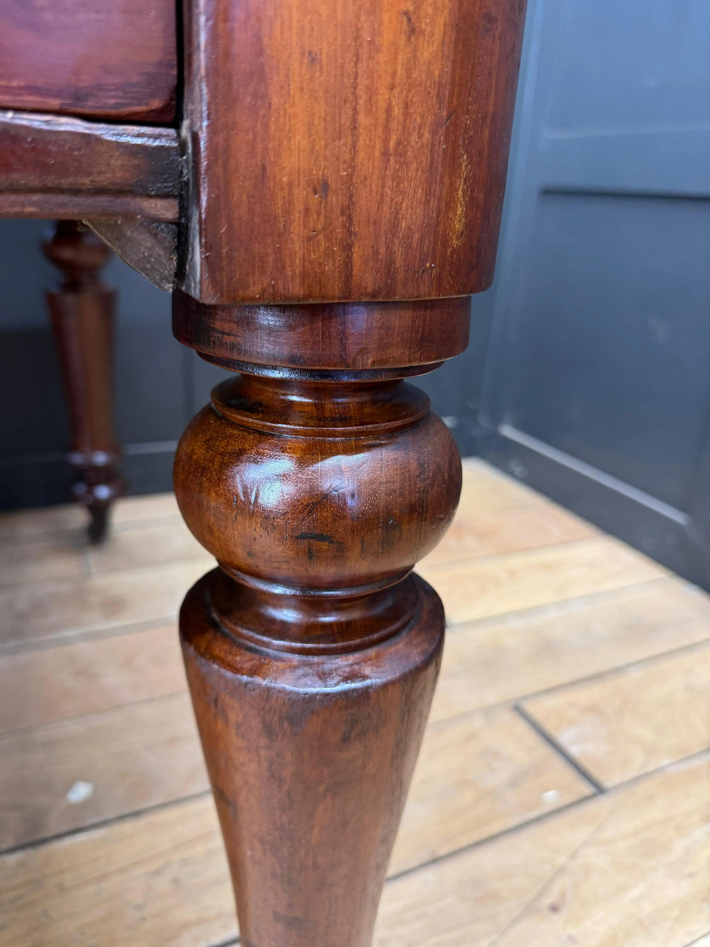 Antique Victorian Mahogany Library Table Desk Kitchen Dining Table With Drawers