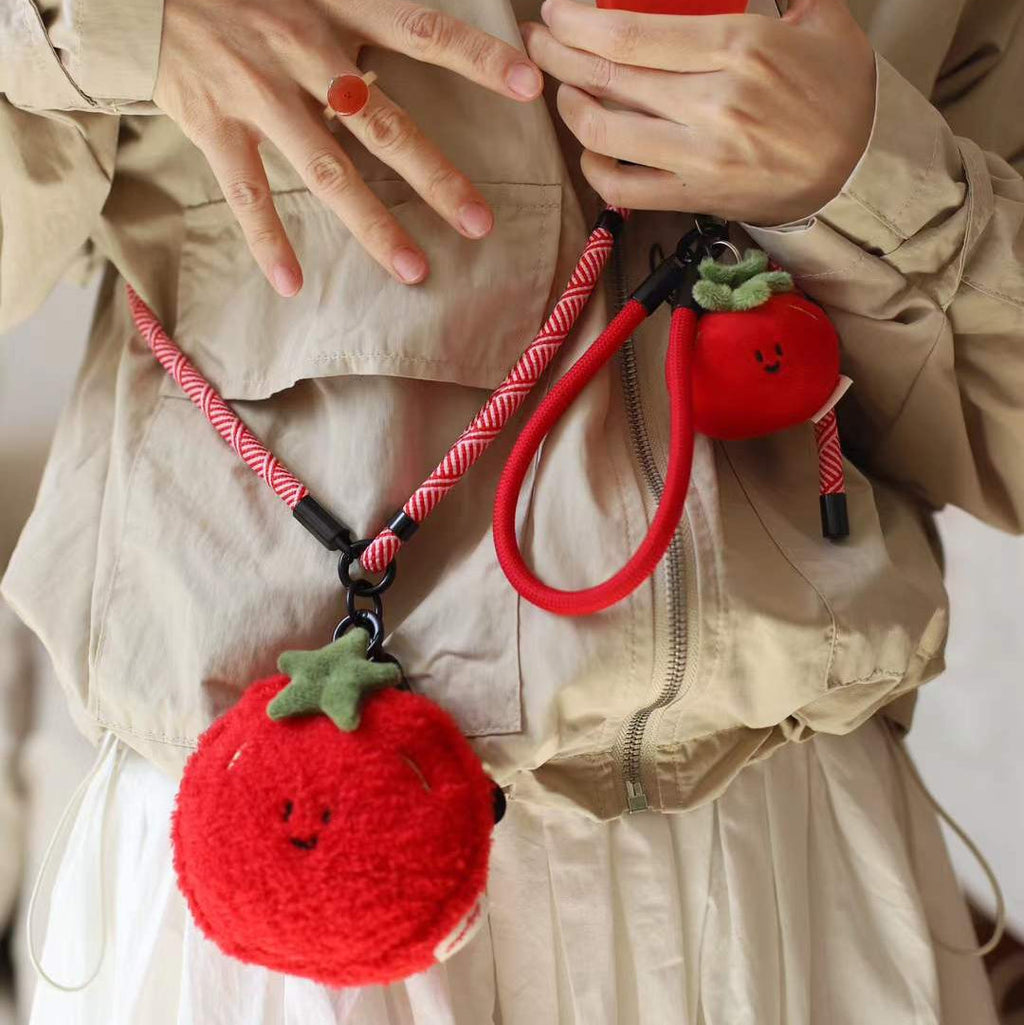 LuLuFun Studio Plush Tomato Mini Bag | Cute AirPod Pouch & Coin Purse