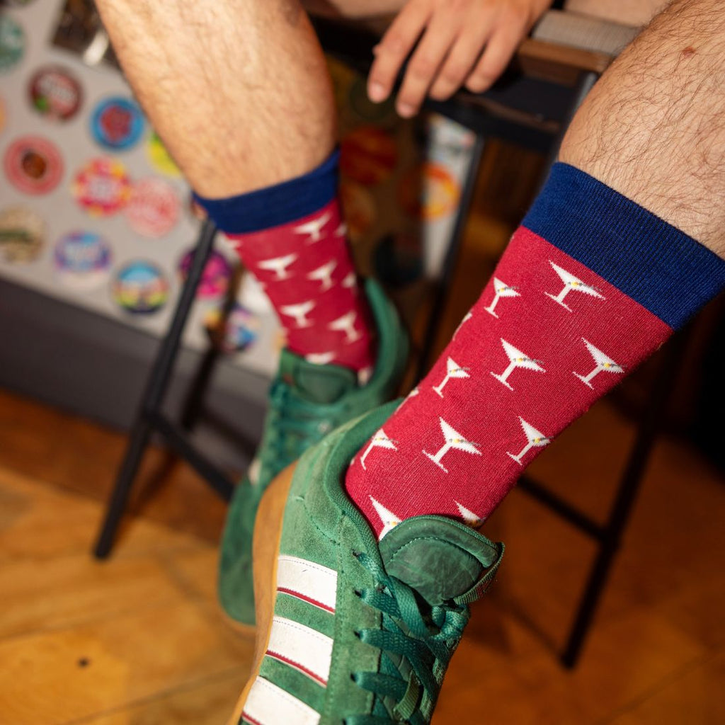 Swole Panda Martini Bamboo Socks – Sustainable Novelty Cocktail Socks