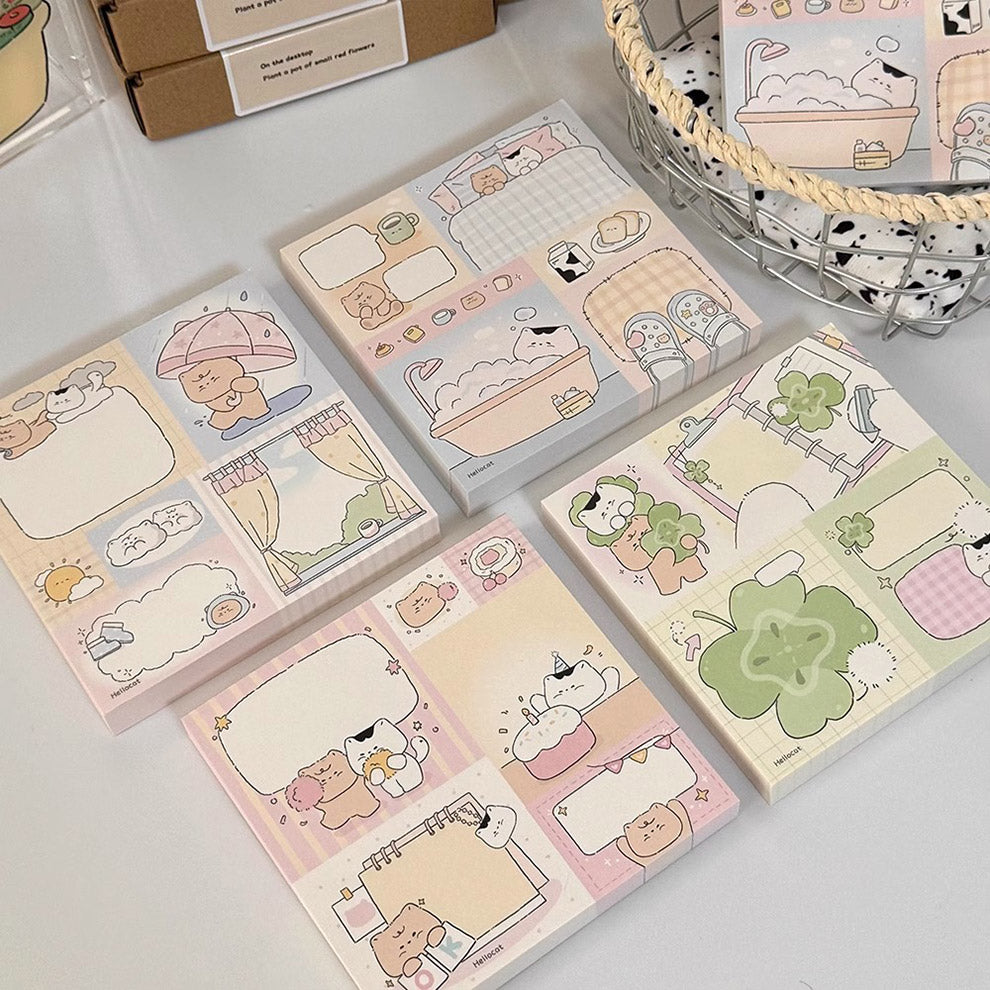 Flower Patchwork Memo Note Pad by LuLuFun Studio – 50 Floral Notes