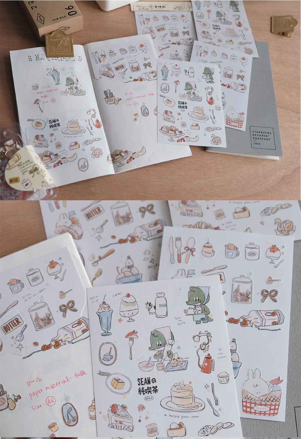 Afternoon Tea Washi Sticker Sheet - A Gator Life Cute Journaling Decor