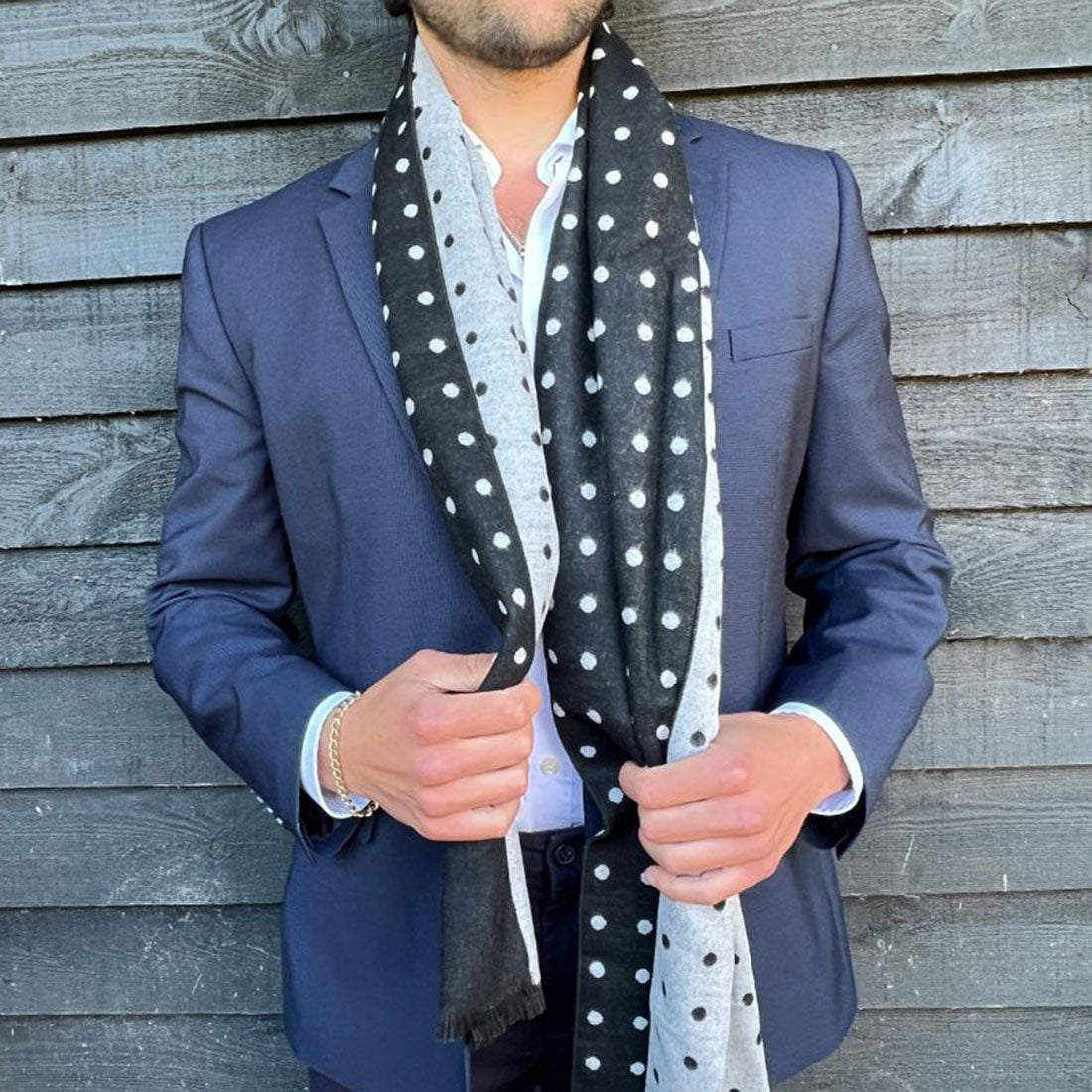 Swole Panda Black and White Spot Bamboo Scarf | Sustainable & Breathable
