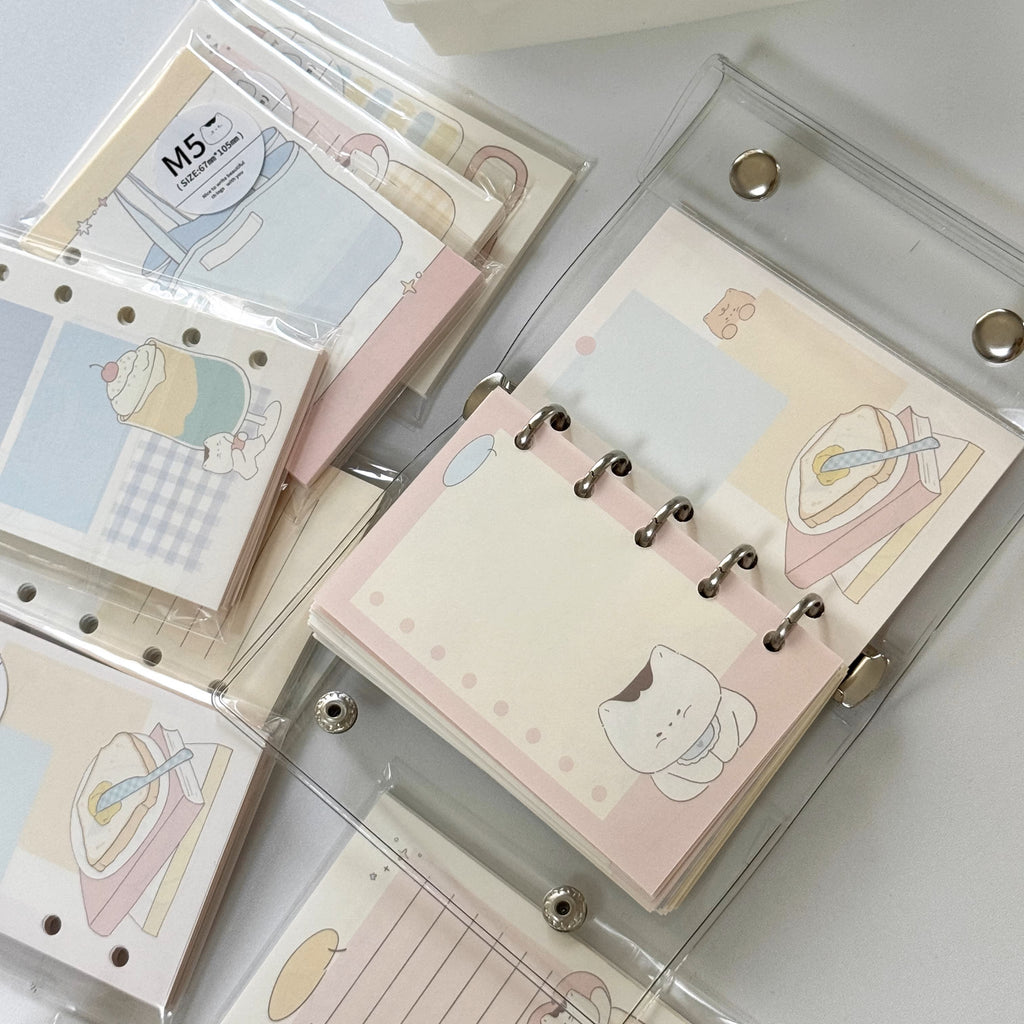 LuLuFun Studio Kitty Refill Paper – M5 Mini Size Cute Memo Notes (30ct)