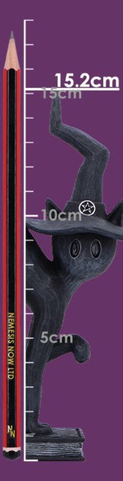 Nemesis Now Hex Black Cat Figurine – Gothic Witch Hat Statue (15.2cm)