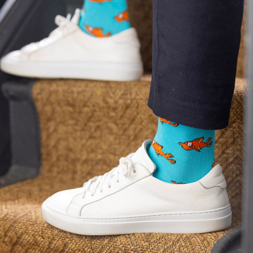 Swole Panda Guppy Fish Bamboo Socks – Sustainable & Breathable