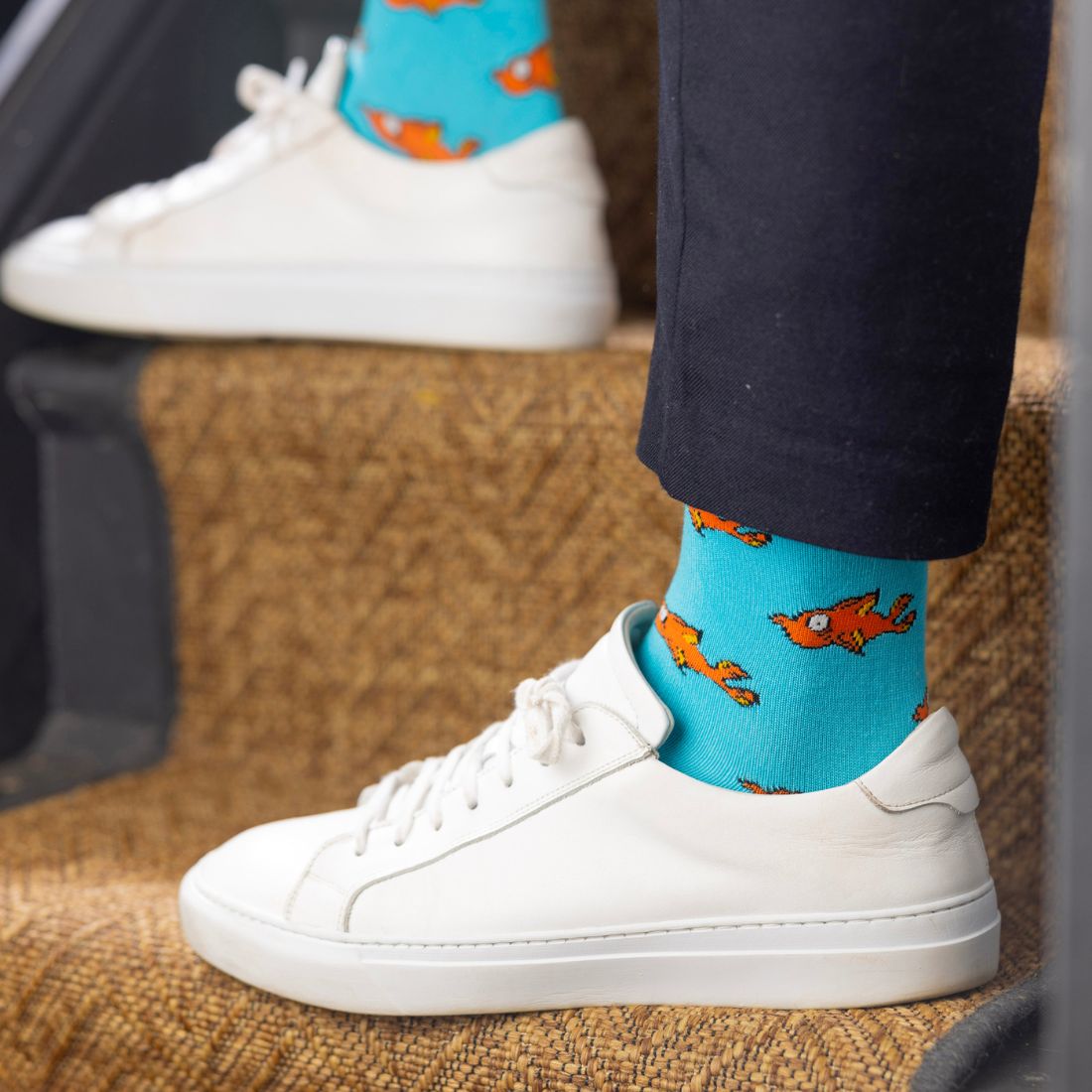 Swole Panda Guppy Fish Bamboo Socks – Sustainable & Breathable