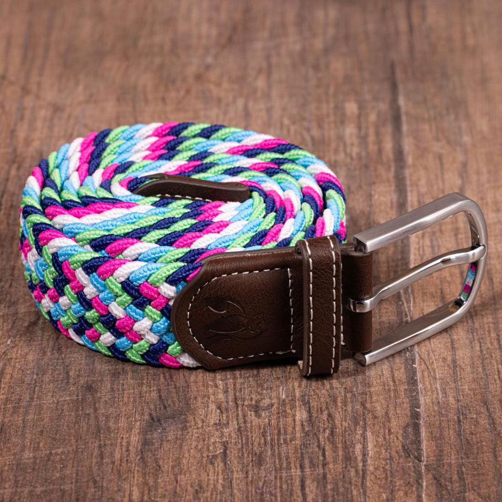 Swole Panda Bright Zigzag Woven Belt | Recycled Elasticated Unisex