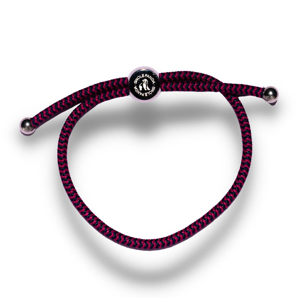 Swole Panda Rich Pink Zigzag Recycled Rope Bracelet | Sustainable Unisex