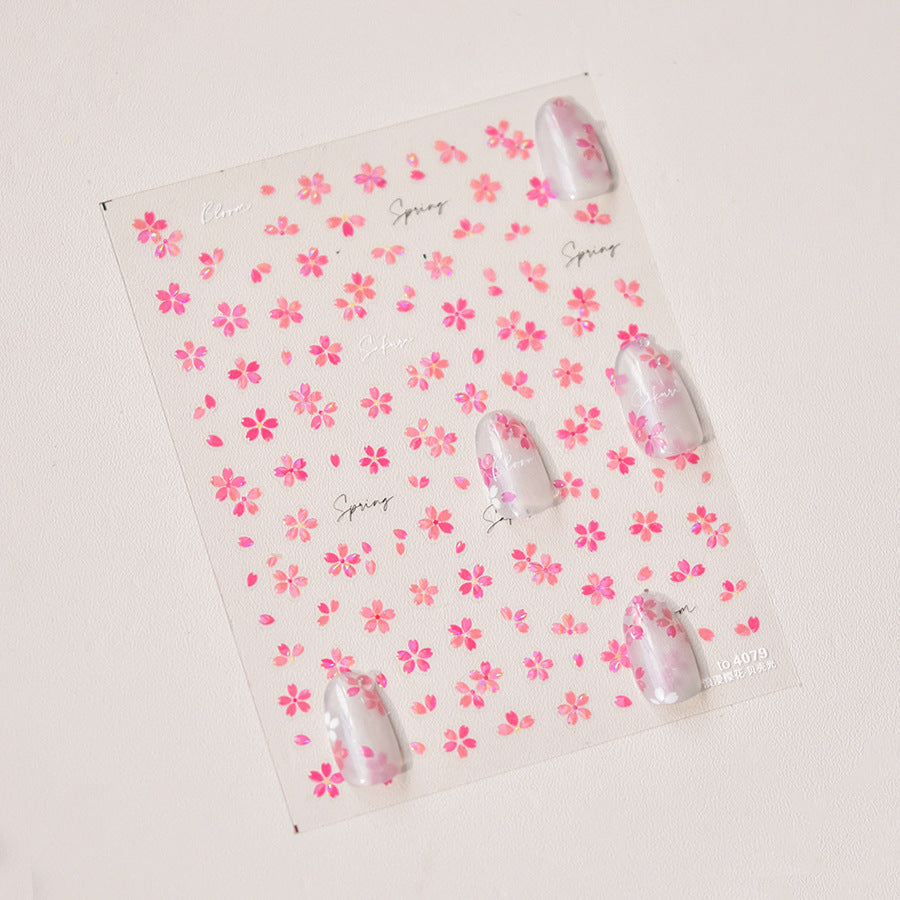 LuLuFun Studio Cherry Blossom 5D Nail Deco Stickers - Jelly Floral Art