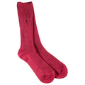 Swole Panda Burgundy Bamboo Boot Socks – Thick Knit Thermal Hosiery
