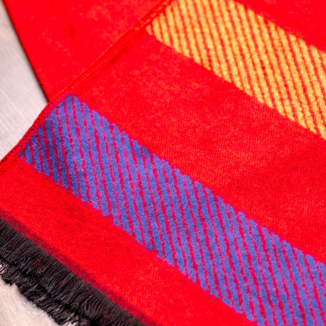 Swole Panda Red Stripe Bamboo Scarf – Sustainable Luxury Neckwear
