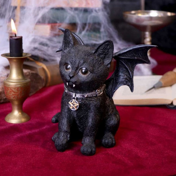 Nemesis Now Vampuss Black Bat Cat Figurine – Gothic Polyresin 16cm