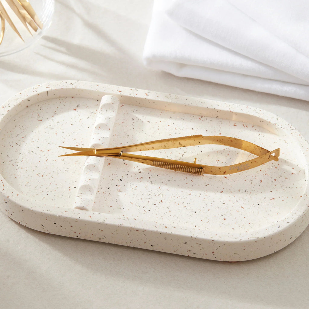 The London Brow Company Gold Spring Straight Brow Scissors | Professional