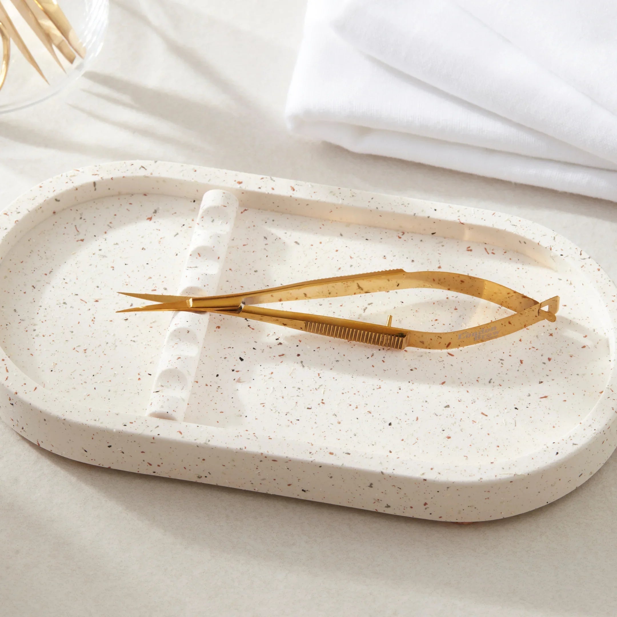 The London Brow Company Gold Spring Straight Brow Scissors | Professional