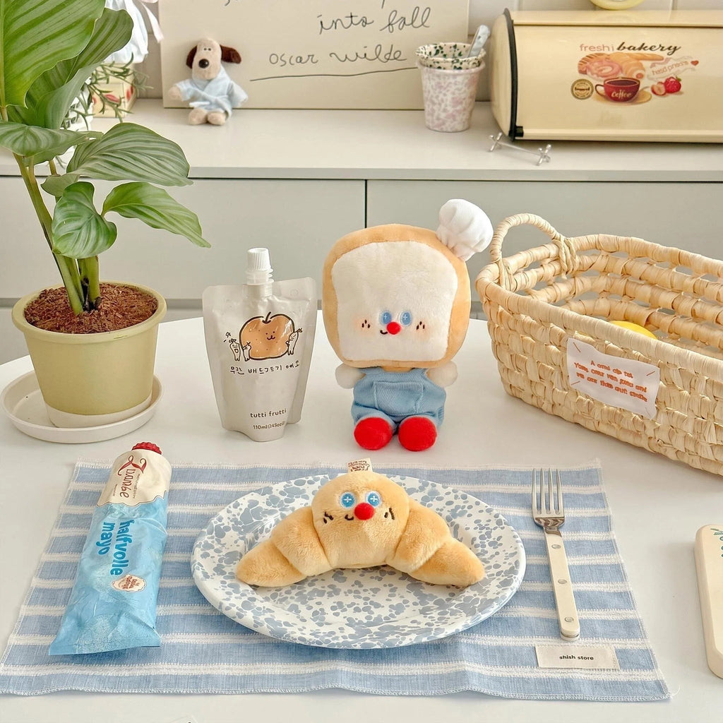 LuLuFun Studio Toast Baby Superman Plush Toy – Kawaii Bread Stuffed Animal