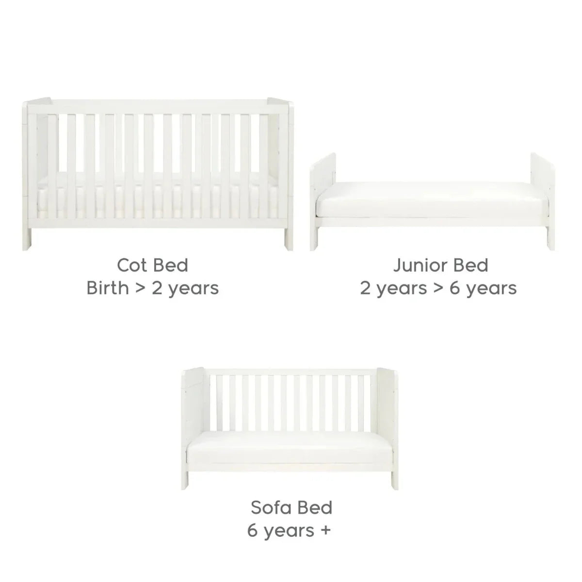 Tutti Bambini Alba Mini Cot Bed - Essentials White