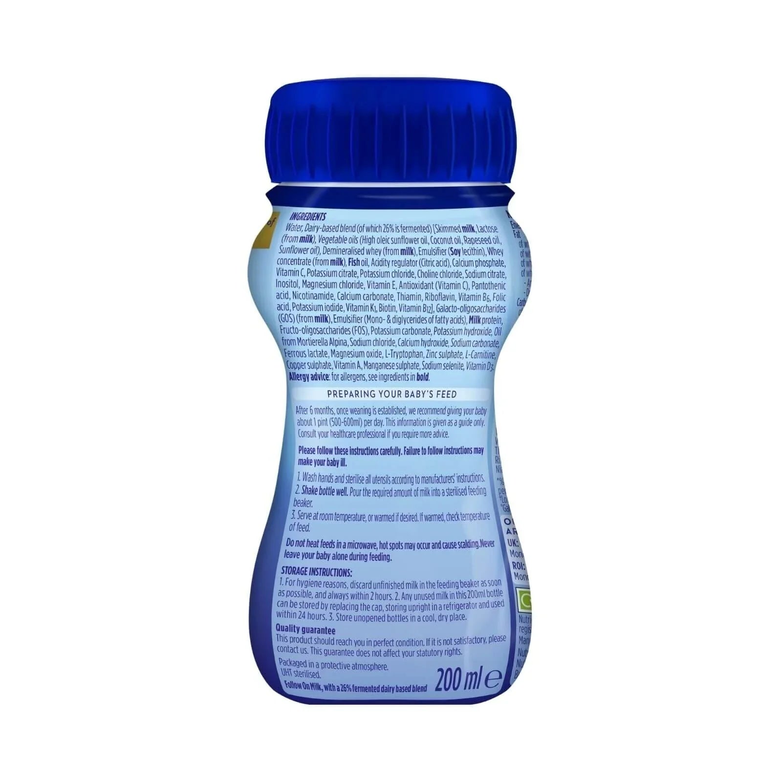 Aptamil 2 Follow On Ready to Drink Liquid Milk 6-12 months 200ml