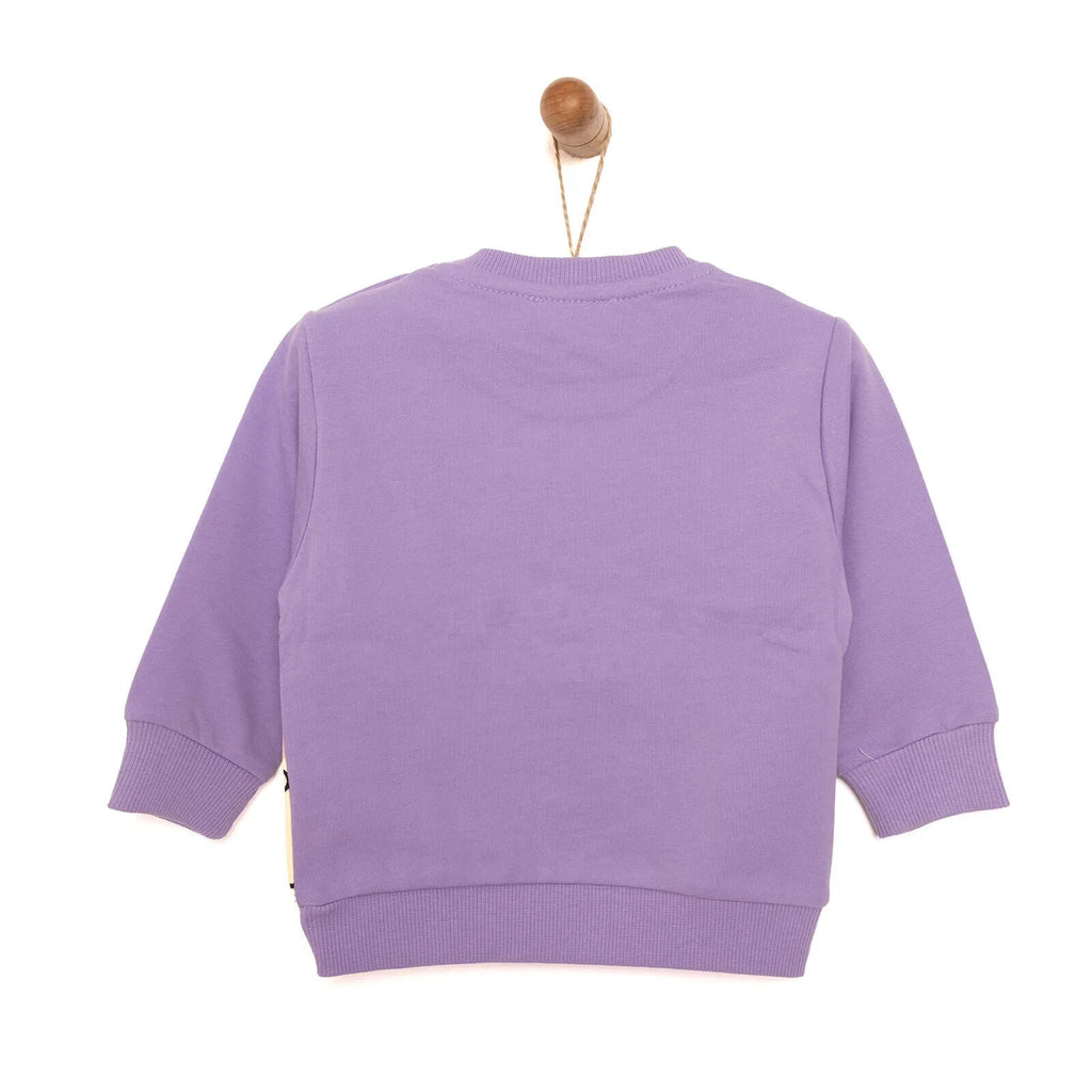 HelloBaby Baby Girl Animal Printed Sweatshirt - Purple