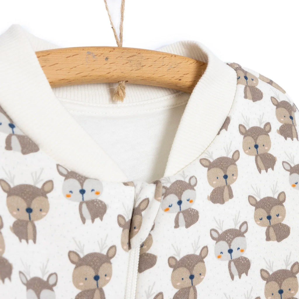 Little Plane Sleepsuit Baby Boy - Ecru