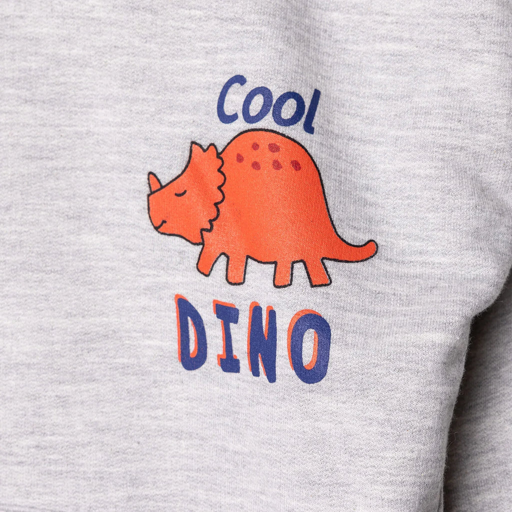 HelloBaby Cool Dino Jogging Set - Grey Melange