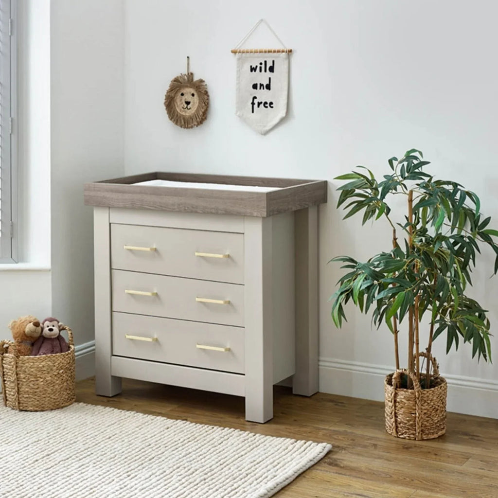 Charnwood Bordeaux Dresser & Baby Changer - Oatmeal