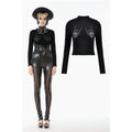 Dark in Love Lilith Skeleton Hands Goth Top – Black Cotton Long Sleeve