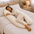 For Your Little One 12 Ft Maternity Pillow | Full-Body Support – Cream