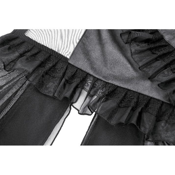 Dark in Love Seraphina Goth Dress – Tiered Mesh & Ruffle High-Low