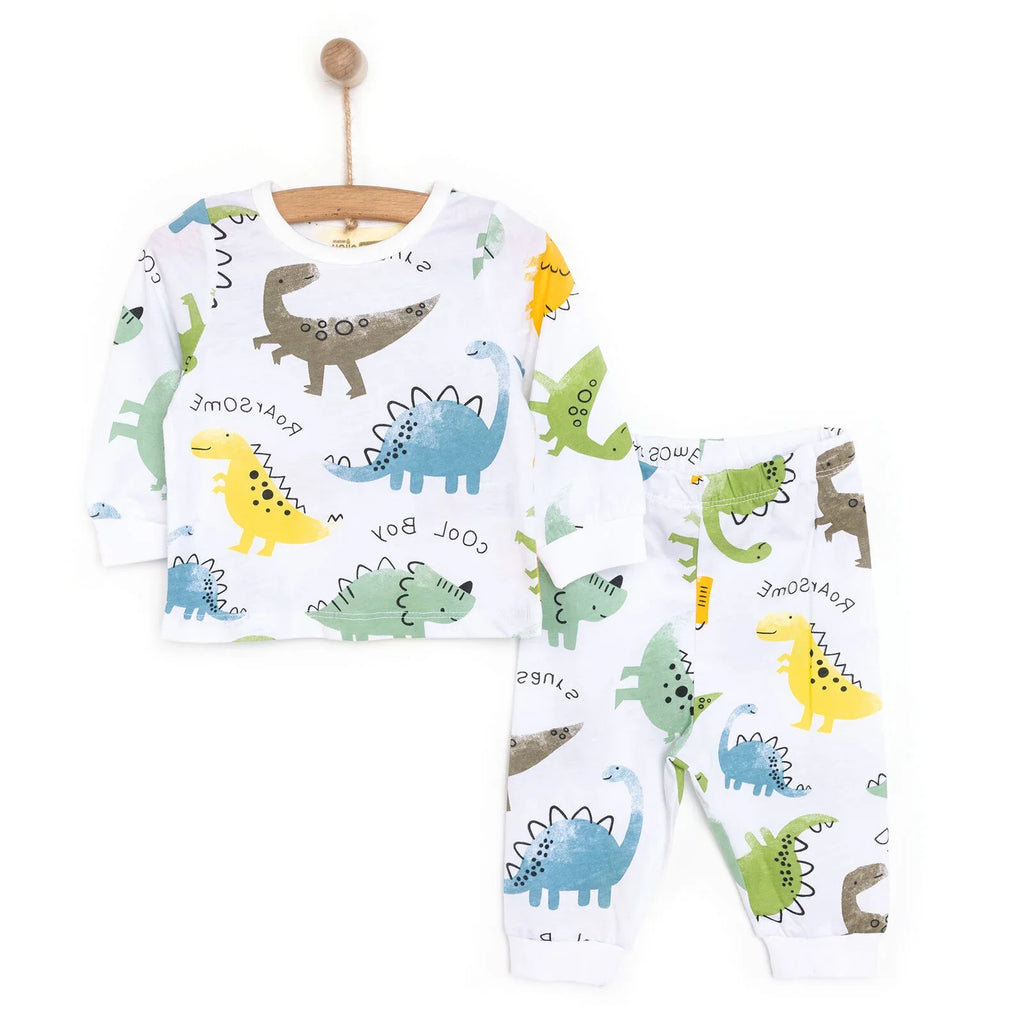 HelloBaby Baby Boy Long Sleeve Pyjamas Set - White