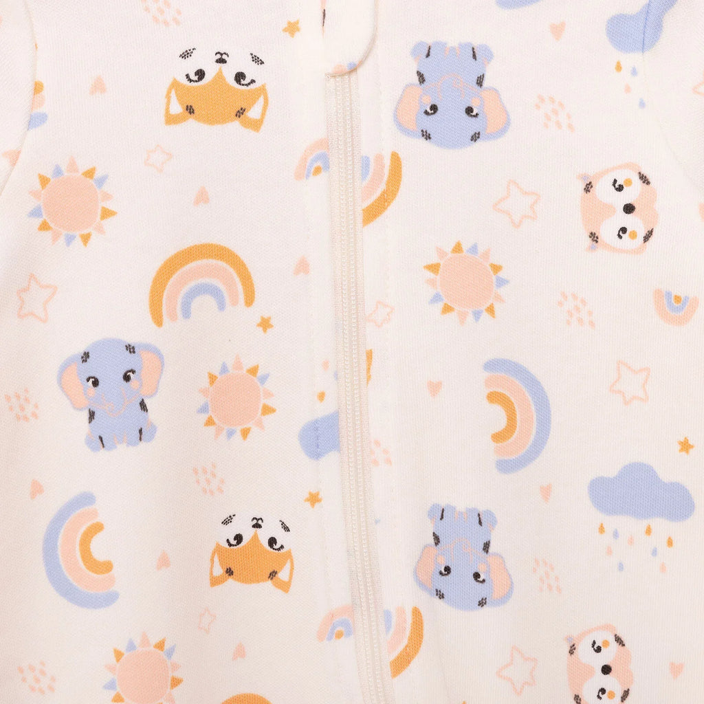 HelloBaby Newborn Girl Footed Jumpsuit - Beige