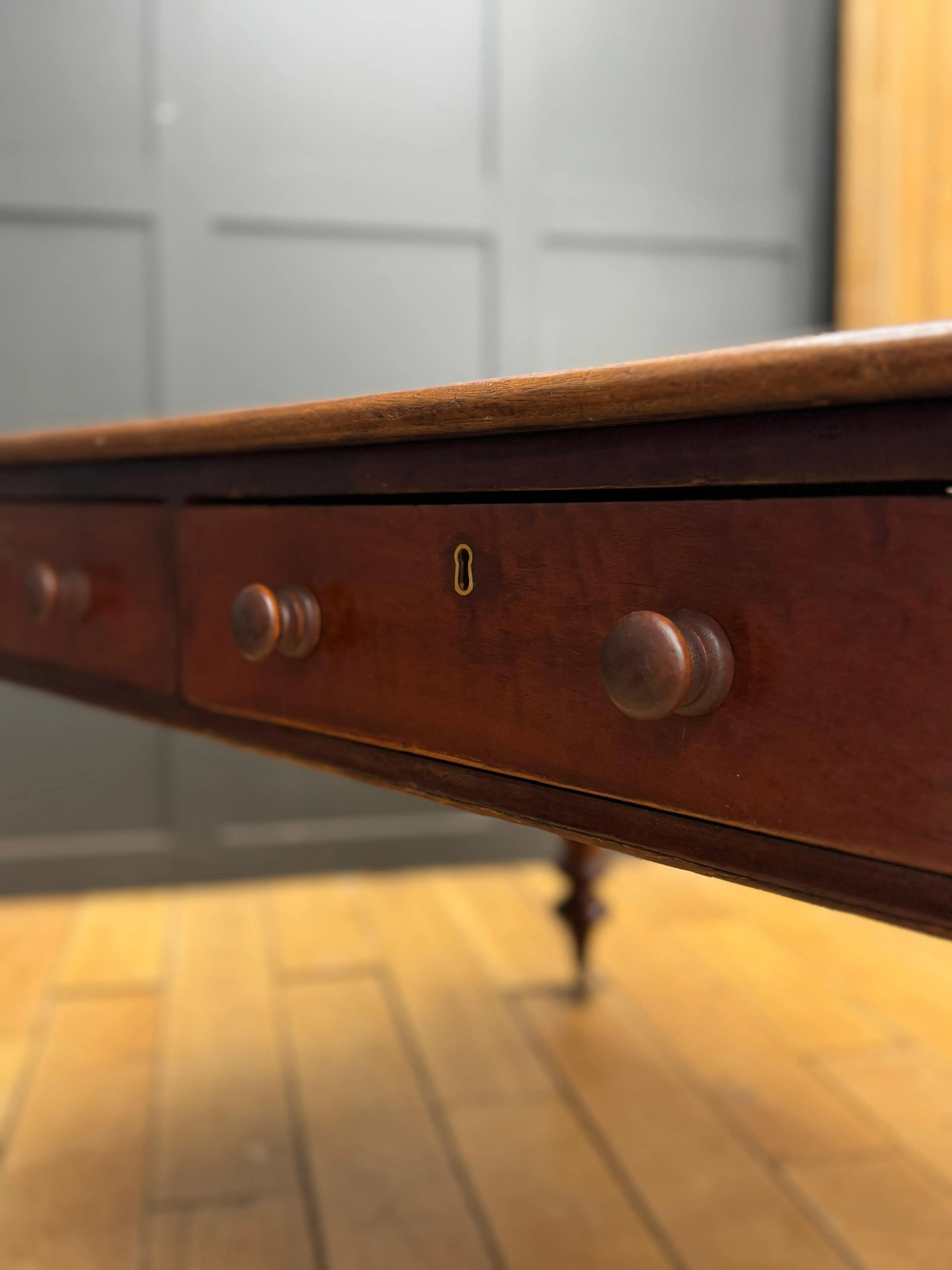 Antique Victorian Mahogany Library Table Desk Kitchen Dining Table With Drawers