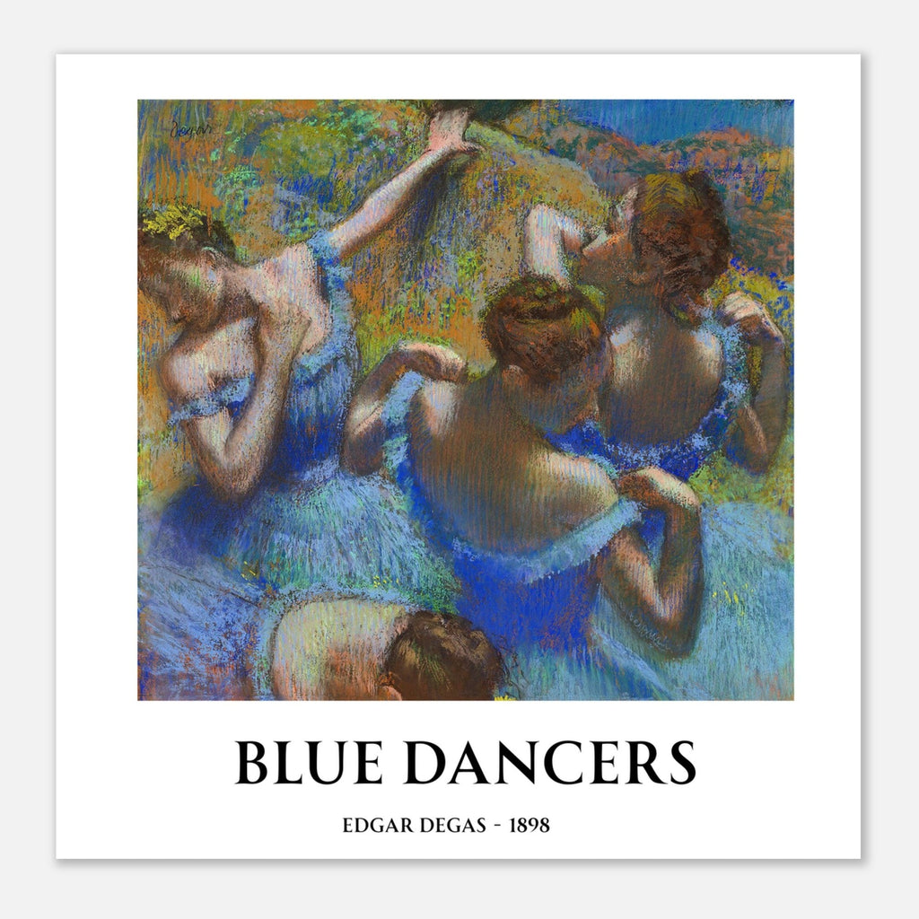 Blue Dancers by Edgar Degas – Matte Art Poster | Classical Impressionist Wall Art