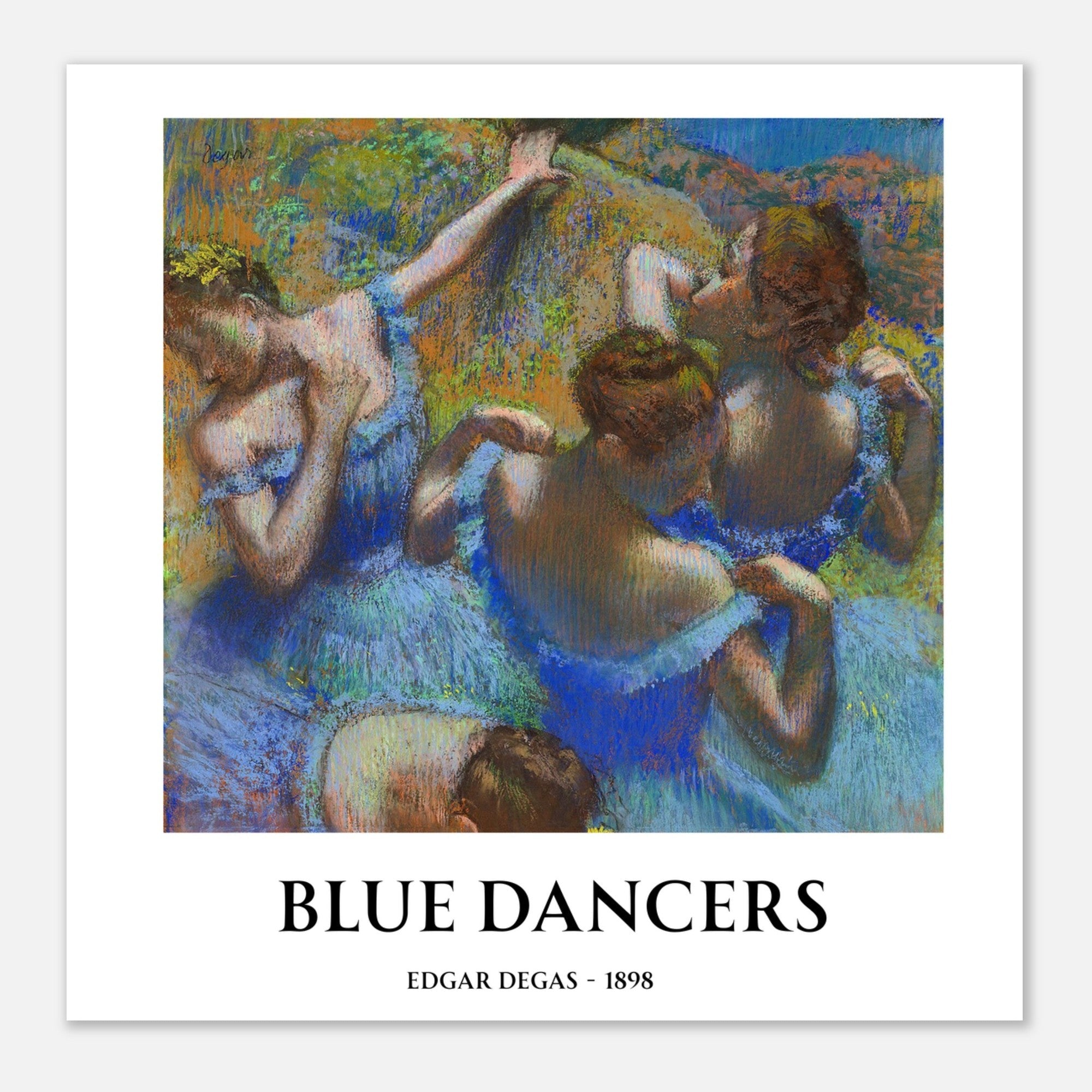 Blue Dancers by Edgar Degas – Matte Art Poster | Classical Impressionist Wall Art