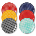 DOWAN 26.7cm Ceramic Dinner Plates | Set of 6 Colorful Porcelain Dishes