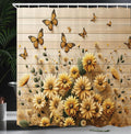 Abakuhaus Meadow Bloom Shower Curtain | Waterproof Fabric Decor, 175x200cm