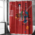 Berkin Arts Geometric Abstract Art Shower Curtain - 70x70 Waterproof