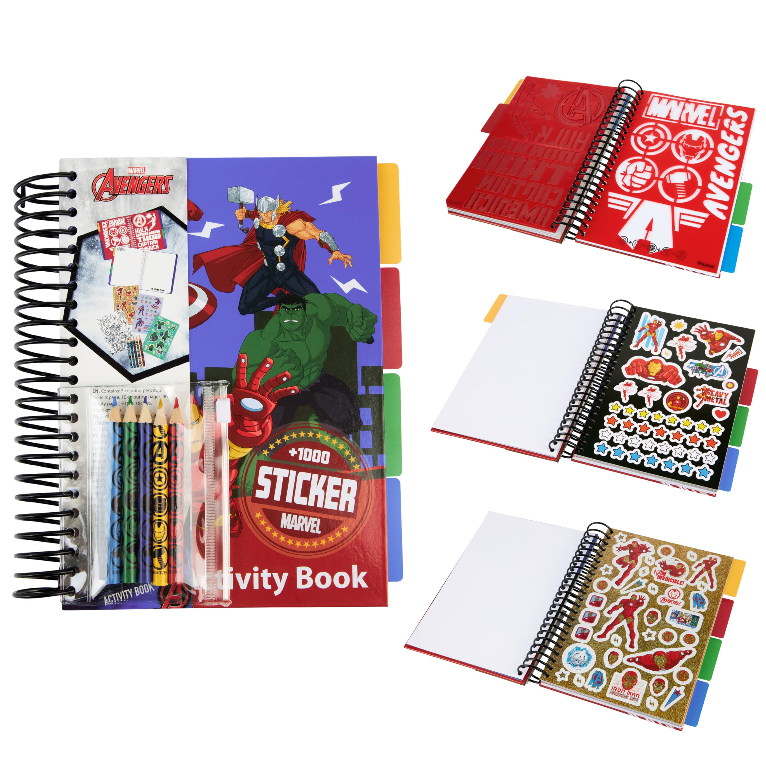 Marvel Avengers Activity Book - Kids Scrapbook with 1000+ Stickers