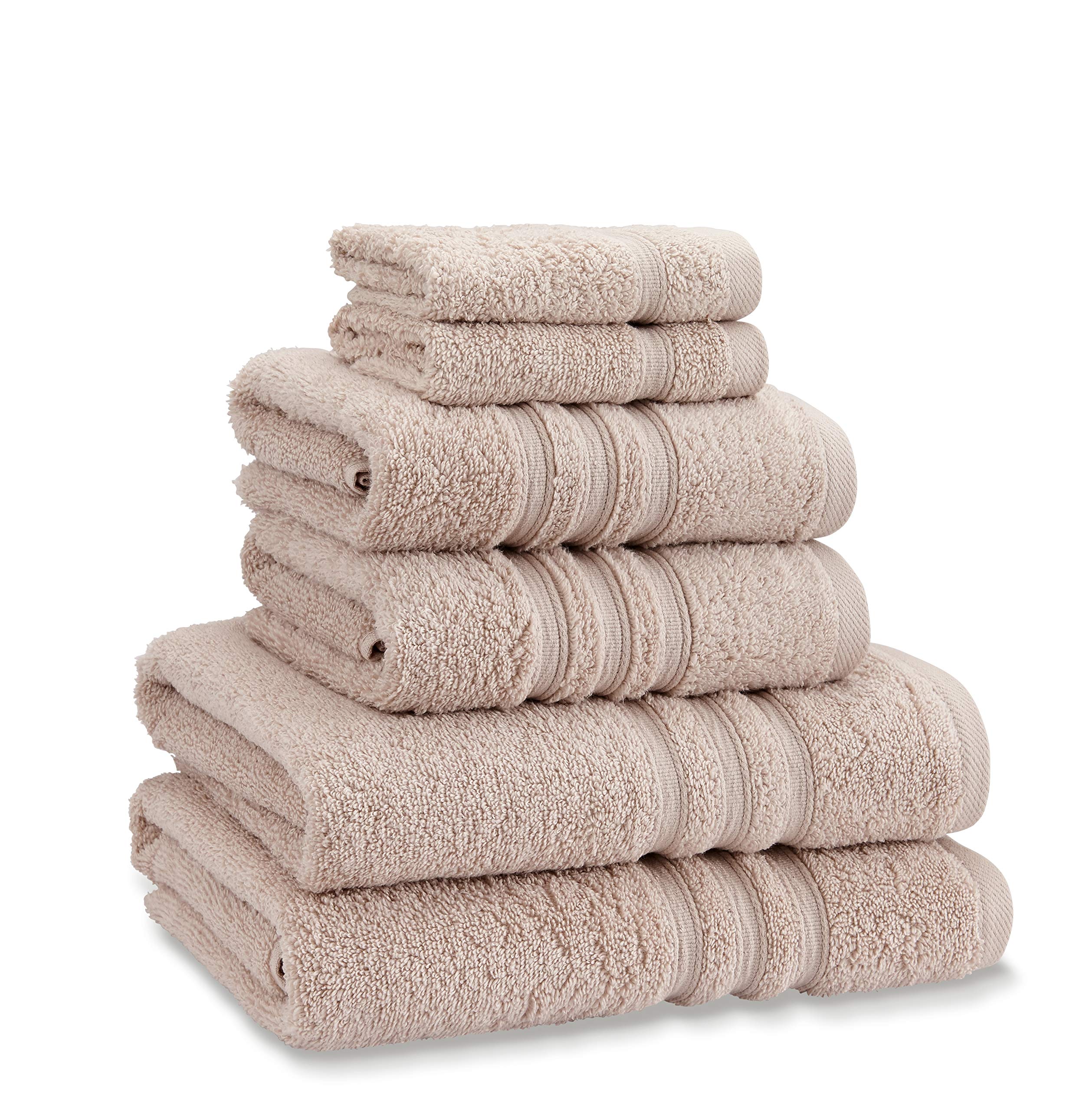 Catherine Lansfield 6 Piece Zero Twist Cotton Towel Bale Set – Natural