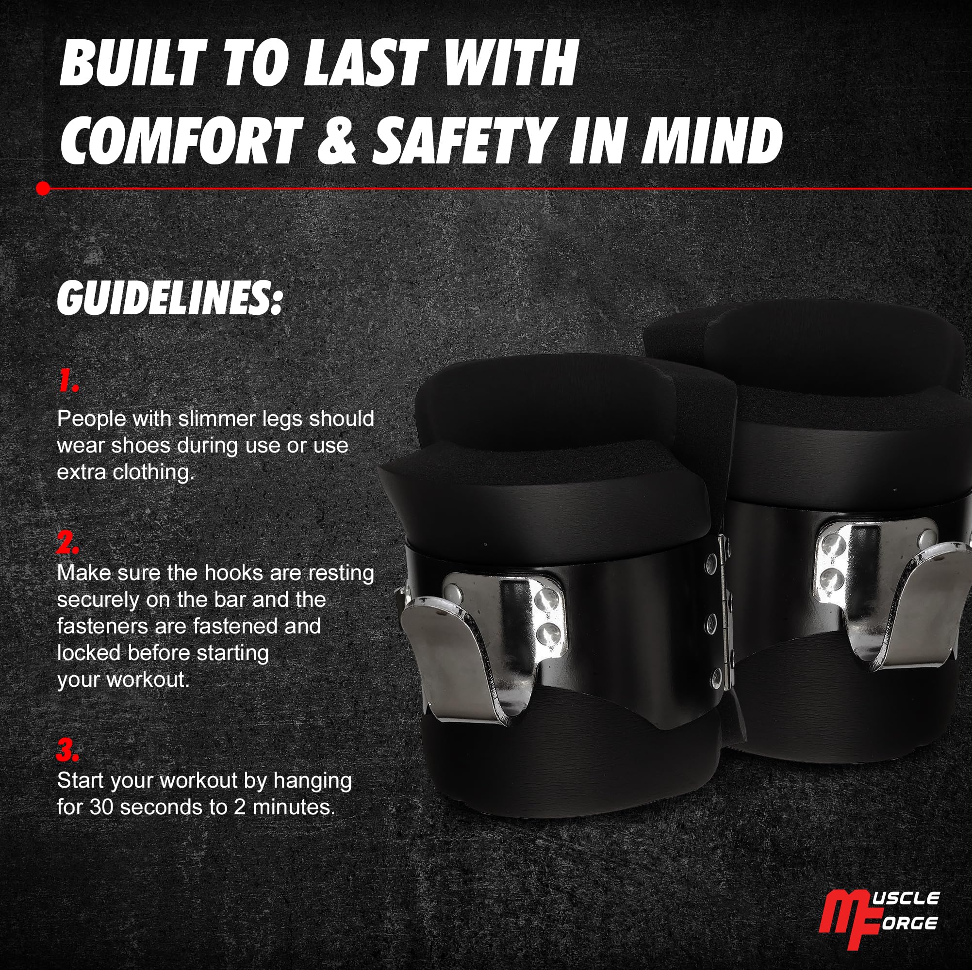 MuscleForge Gravity Boots with Safety Lock - Inversion Boots for ABS